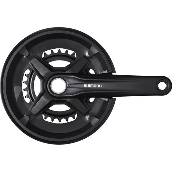 Система SHIMANO MT210, 175мм, для 2x9 скоростей, интегрированный вал, 46/30, с защитой, черный